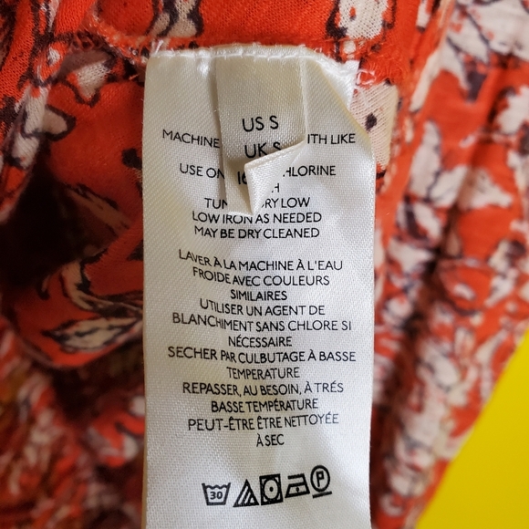 Free People Orange Floral Blouse - Picture 9 of 10